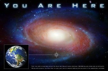 UFO Wisconsin Stores You Are Here Poster Outer Space Store