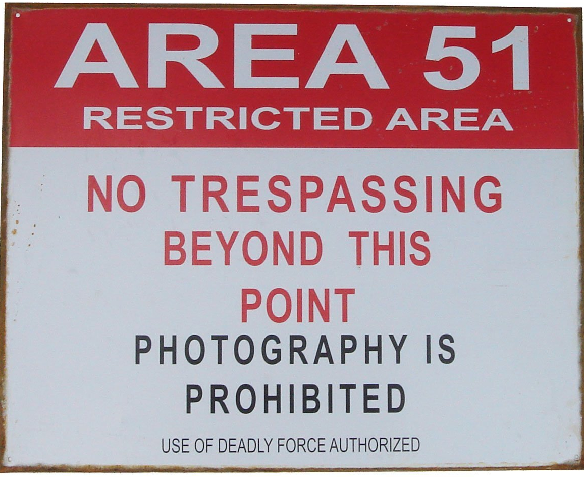 METAL SIGN Area 51 use of deadly force authorized do not enter  GIFT FUN gift