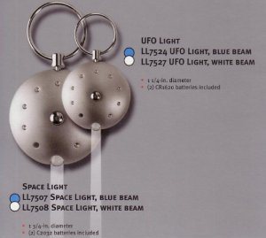 UFO Flying Saucer Key Ring LED Flashlight Gift Idea
