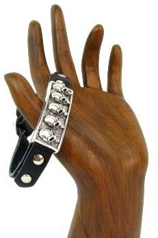 Alien Head Bar Leather Bracelet Gift Ideas 2012